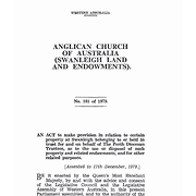 Anglican Church of Australia (Swanleigh land and endowments) Act 1979